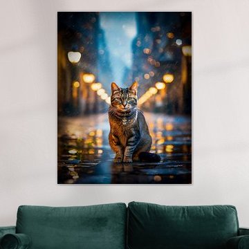 Feline Drizzle Delight von Boris Van Berkel