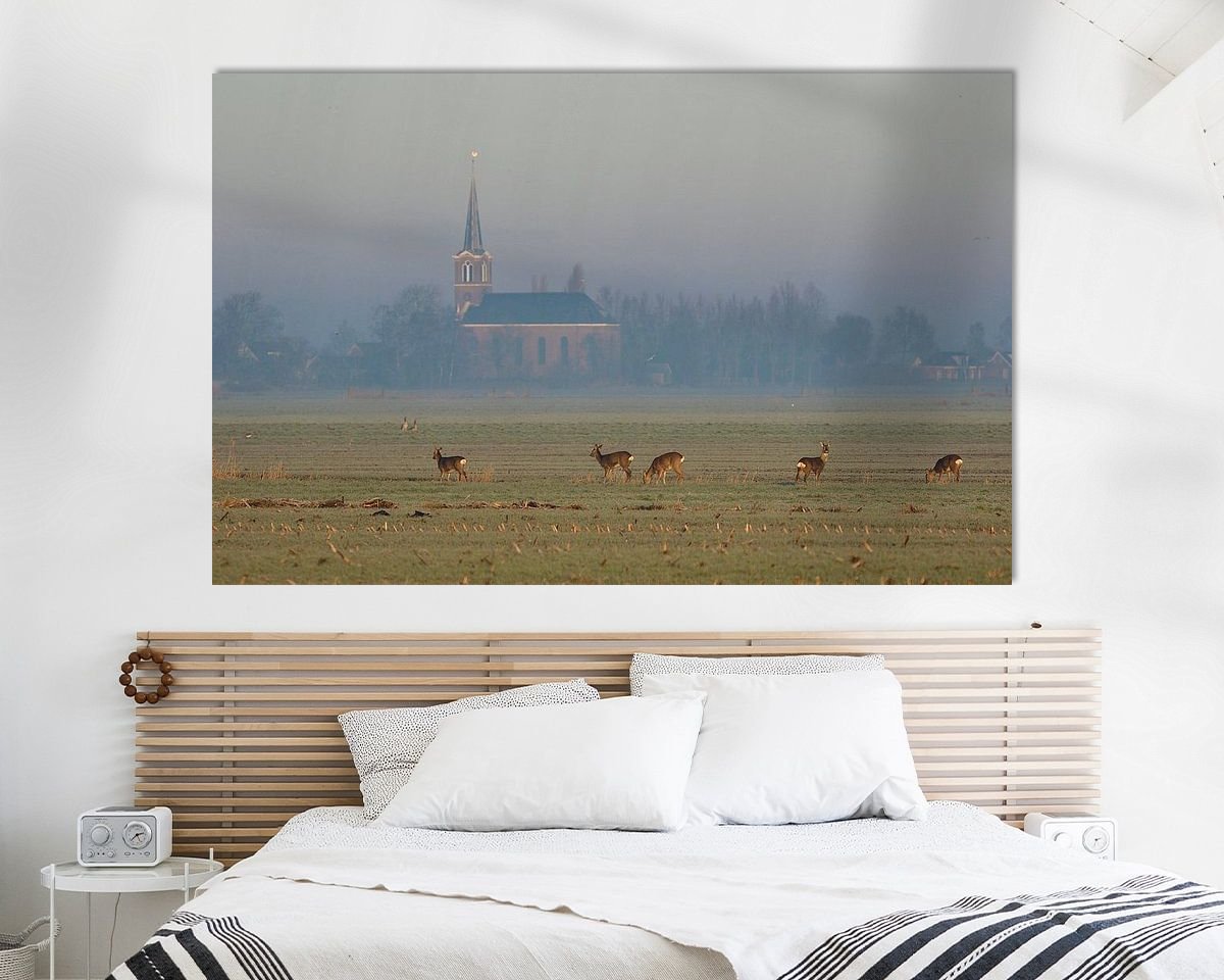 Voorbeeld van het werk in een kamer