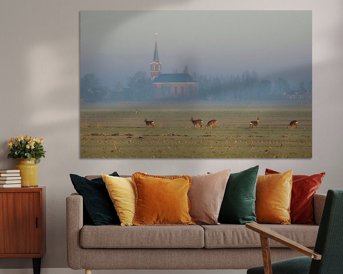 Voorbeeld van het werk in een kamer