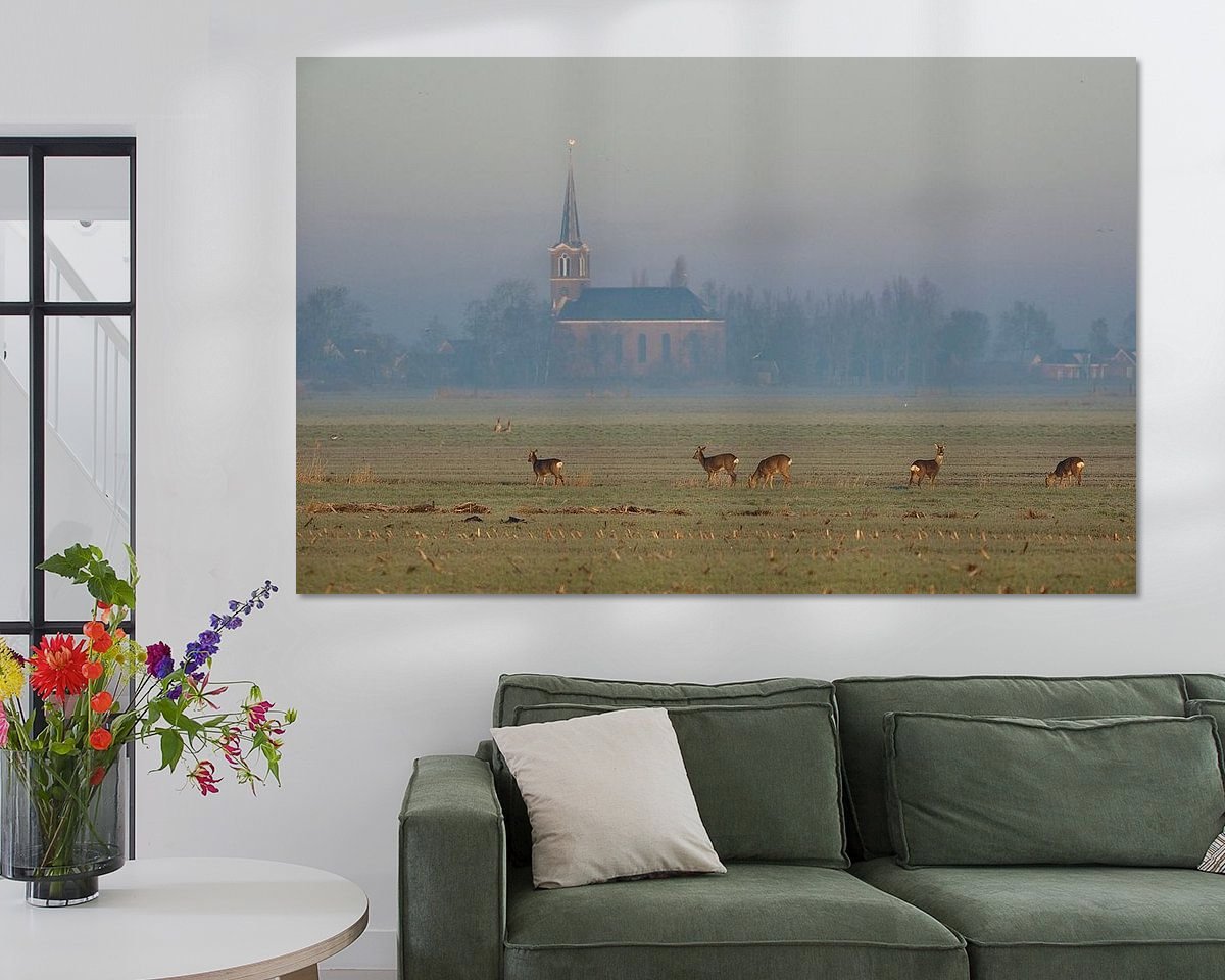 Voorbeeld van het werk in een kamer