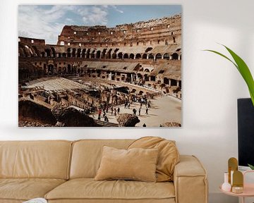 Inside the Colosseum in Rome