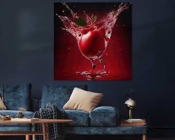 Exploding Cherry with splashing water by Brian Morgan