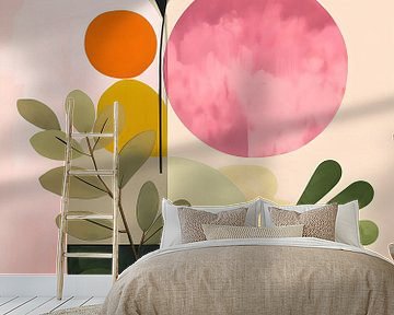 Botanisch Abstract Groen Roze van Gypsy Galleria