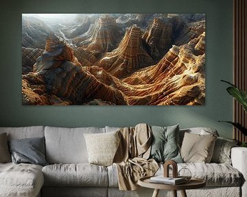 Lever de soleil dans le canyon
