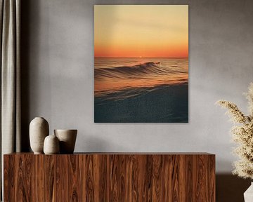 Golden light over the sea