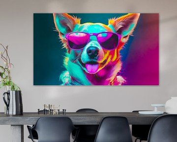Neon Farbe und ein Hund von Mustafa Kurnaz