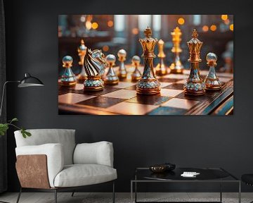 Chessboard with diamond pieces by Mustafa Kurnaz