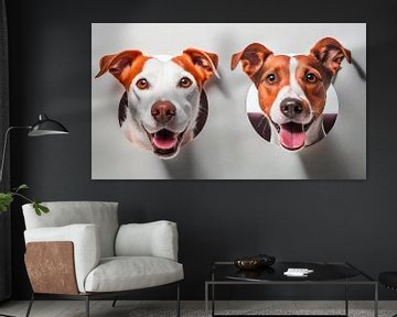 Two dogs with holes by Mustafa Kurnaz