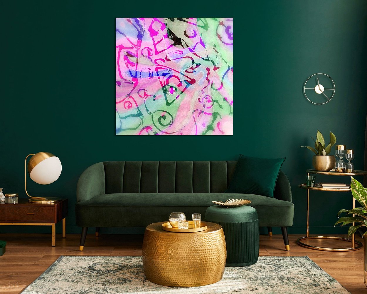 Voorbeeld van het werk in een kamer
