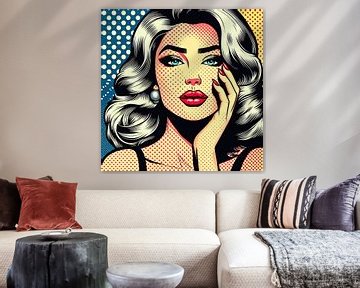 Vrouw in pop-art stijl van Digital Art Nederland