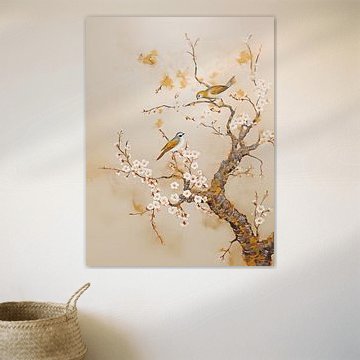 Amandelbloesem met vogeltjes, Vincent van Gogh van Caroline Guerain