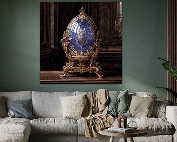 Fabergé-Ei gold/blau von TheXclusive Art