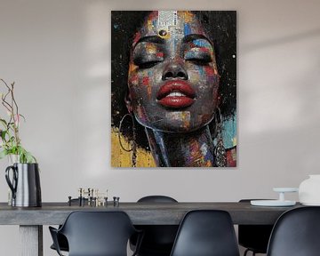 African beauty, pop art style by Studio Allee