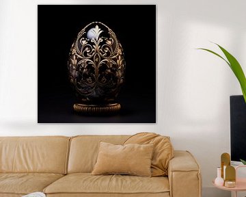 Fabergé ei goud/zwart hoog contrast van TheXclusive Art