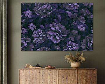 Velveteen Purple Moody Flower Luxury Opulence