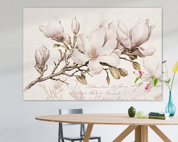 Magnolia Spring Romance Nostalgic Flowers by Andrea Haase
