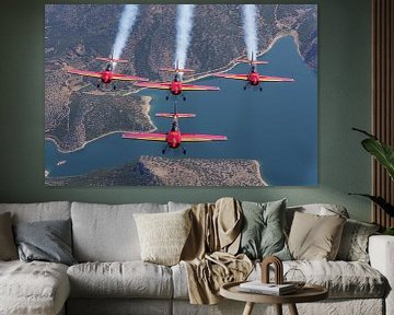 Faucons de la Royal Jordanian au-dessus de la Grèce.