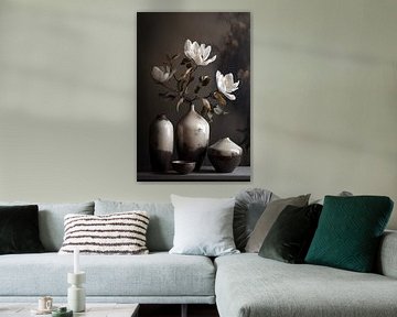 Still life Magnolia, Japandi Style by Jacky
