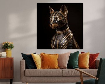 Egyptische kat goud van The Xclusive Art