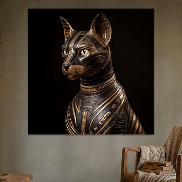 Chat égyptien doré sur TheXclusive Art