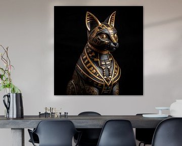 Ägyptische Katze Gold verziert von The Xclusive Art