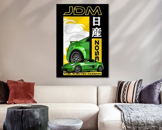 Voorbeeld van het werk in een kamer