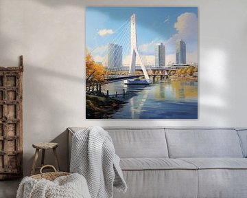 Erasmus Bridge of Rotterdam by TheXclusive Art