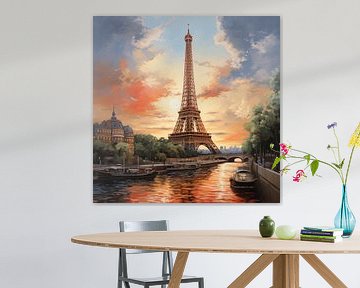 Eiffel Tower oil painting by TheXclusive Art