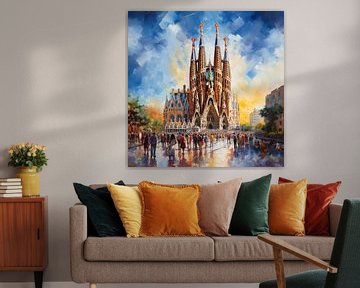 Kerk Sagrada Familia, Barcelona, Spanje van TheXclusive Art