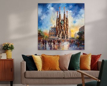 Église de la Sagrada Familia, Barcelone, Espagne sur TheXclusive Art
