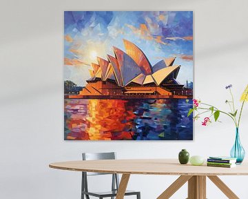 Sydney Opera House kleurrijk van TheXclusive Art