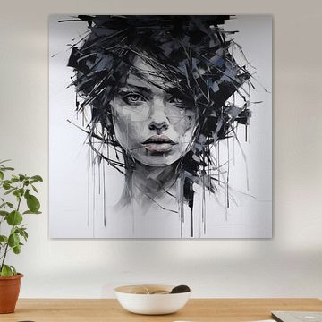 Frau künstlerisch schwarz und weiß von TheXclusive Art