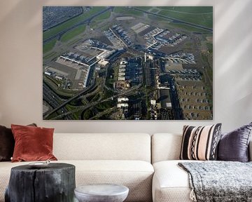 Aerial view of Schiphol Airport by Richard Wareham