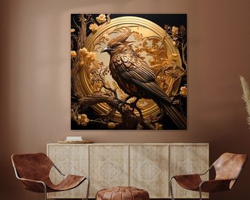 Vogel goud decoratief van TheXclusive Art