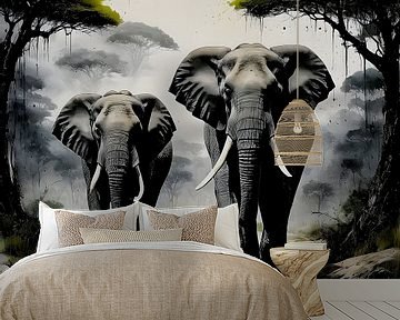 Twee olifanten van S.AND.S