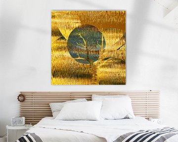 Golden Silence van Wil van der Velde/ Digital Art