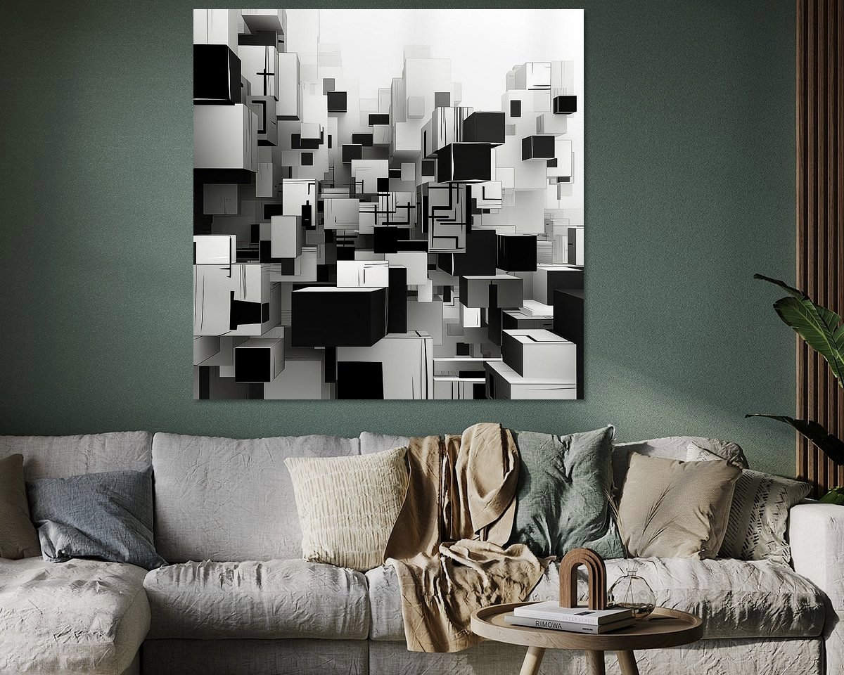 Voorbeeld van het werk in een kamer