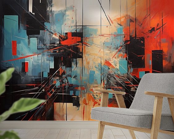 Voorbeeld van het werk in een kamer