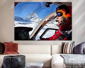 Rescue Pilot with Matterhorn by Menno Boermans