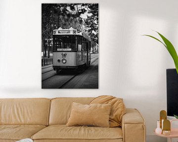 Historische tram op de Coolsingel in Rotterdam van Erwin Huizing