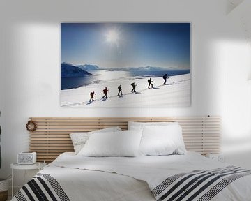 Ski touring in der Lyngen Alpen von Norwegen von Menno Boermans