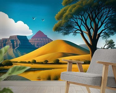 Example of the artwork in a room