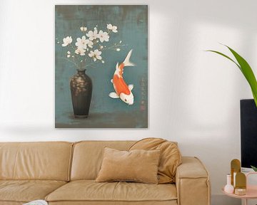 Koi-nichiwa Vase van PixelMint.