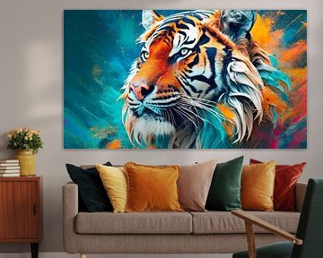 Tiger mit Schönen Farben von Mustafa Kurnaz