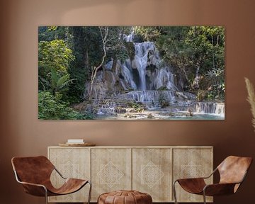 Waterfall in the jungle of Laos by Walter G. Allgöwer