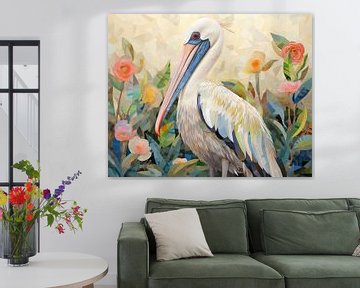 Elegant Pelican by Wonderful Art