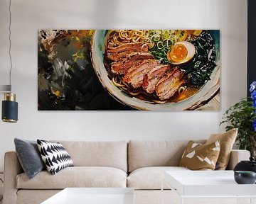 Art culinaire | Art des nouilles Ramen sur Tableaux ARTEO