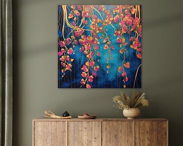 Danse des orchidées sur Peinture Abstraite