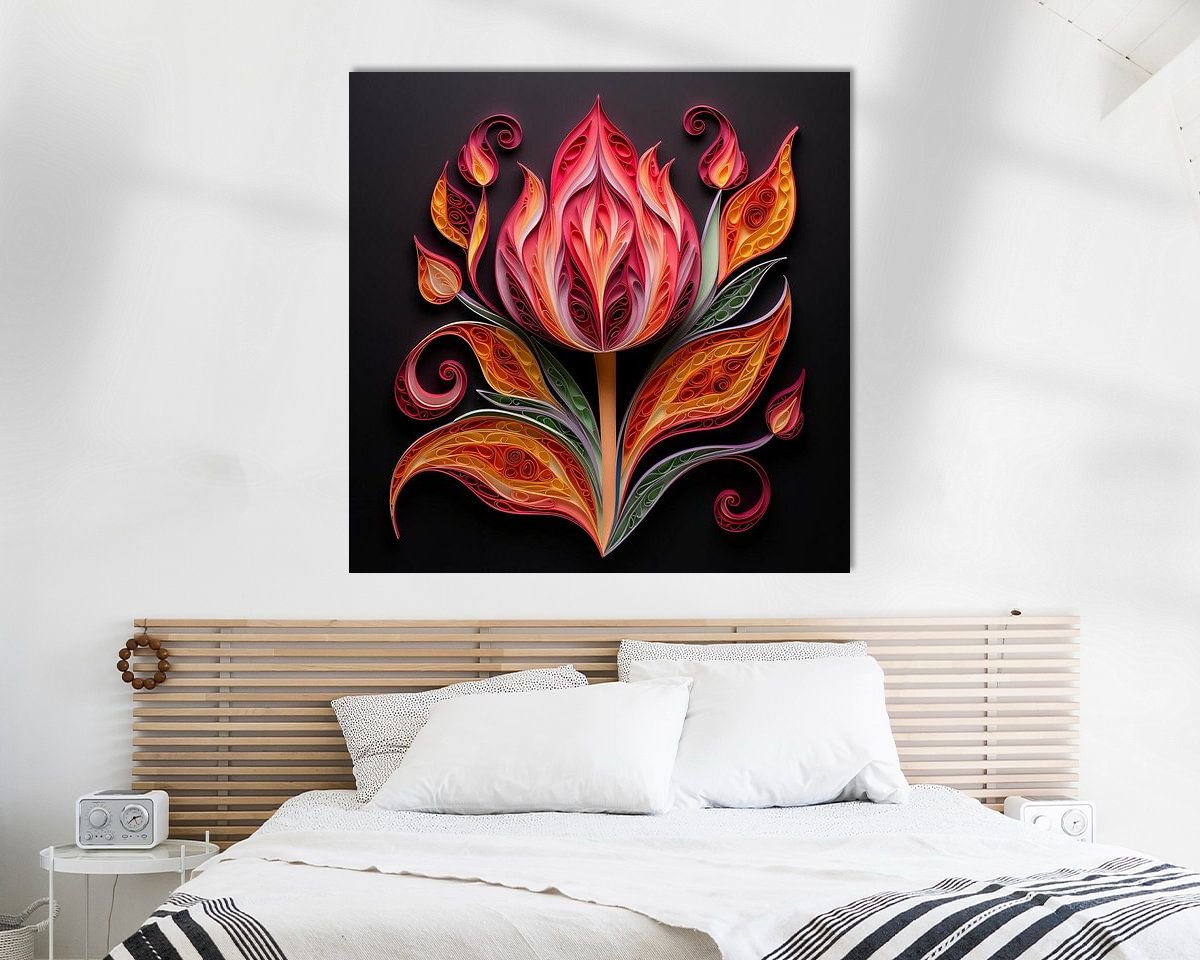 Voorbeeld van het werk in een kamer