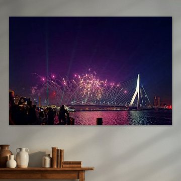 Nationaal vuurwerk Erasmusbrug Rotterdam